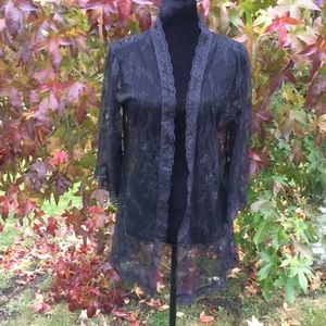 Sheer Black Lace Top